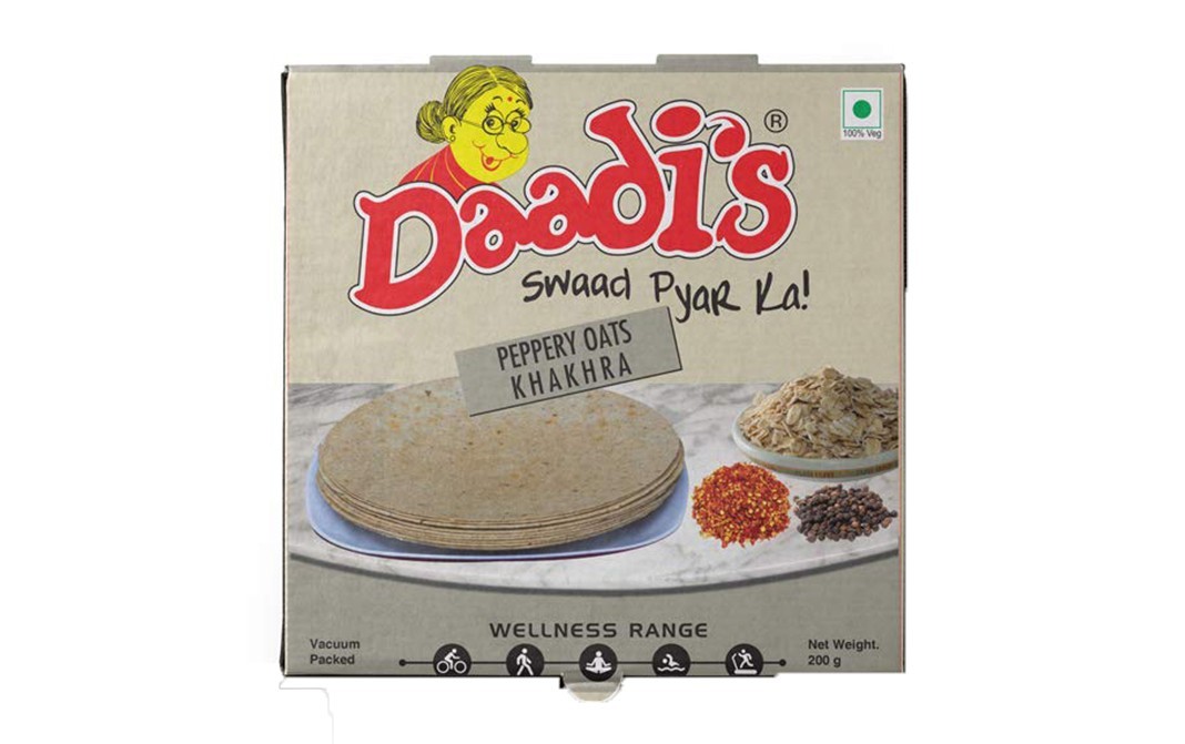 Daadi's Peppery Oats Khakhra    Pack  200 grams